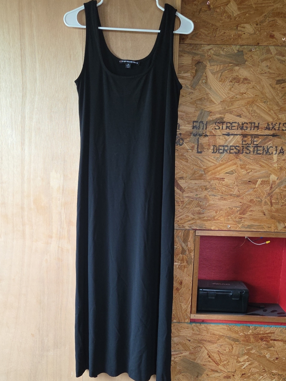 Ellen Tracy Black Scoop Neck Tank Maxi Dress